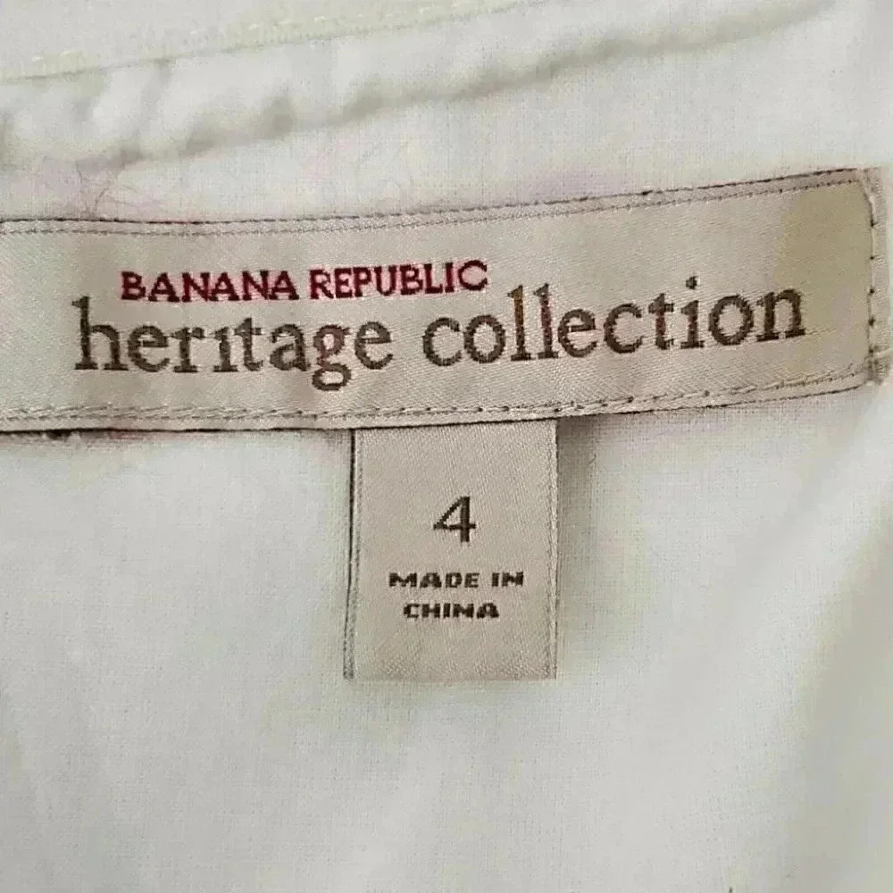 Banana Republic Dress Heritage Print Lace Up from Heritage Collection Size 4 - Picture 4 of 8